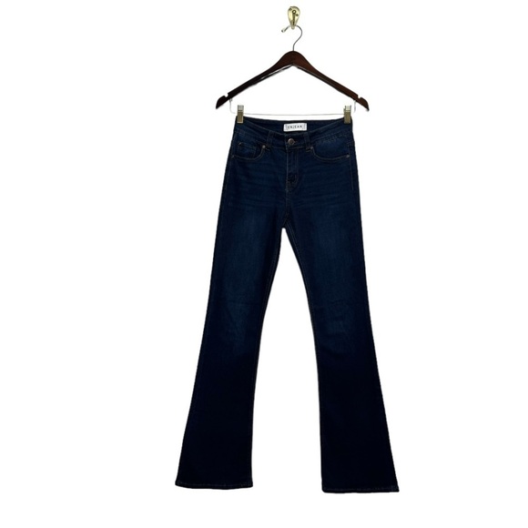 ENJEAN High Rise Classic & Distressed Bootcut Jeans Dark 26 - Picture 6 of 12